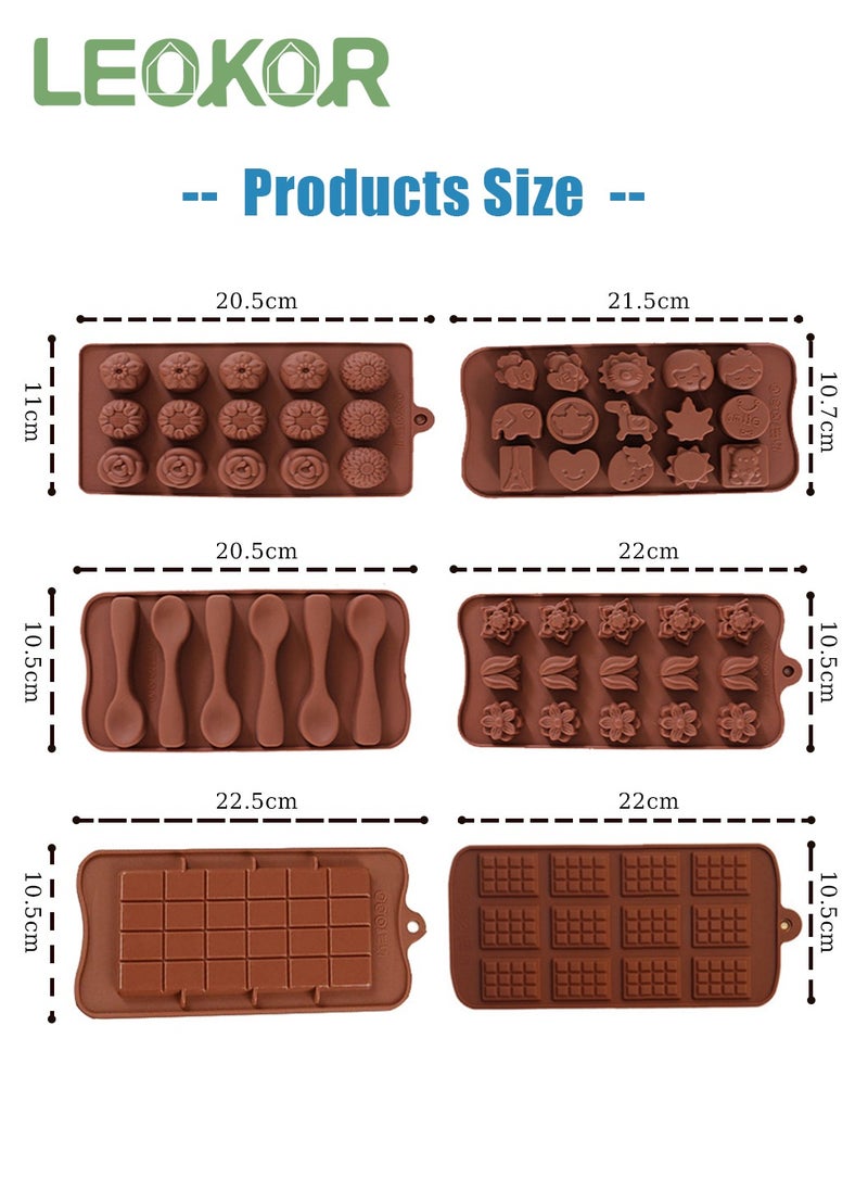 6 قطع من قوالب الشوكولاتة المصنوعة من السيليكون، قوالب شوكولاتة صغيرة بأشكال لطيفة ومبتكرة، صواني شوكولاتة صغيرة غير لاصقة من السيليكون لتزيين الكيك - pzsku/Z2B20D407873BF441FD69Z/45/_/1722309670/4937deb7-c19e-491d-8767-1804d46c6eb4