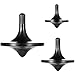 CHEETOP Stainless Steel Spinning Top Premium Exquisite Perfect Balance Well Made Metal Desk EDC Little Fidget Toy Spin Long Time Over 6 Minutes Great Value Black 3PCS Large  Medium  Small - Image 2