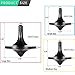 CHEETOP Stainless Steel Spinning Top Premium Exquisite Perfect Balance Well Made Metal Desk EDC Little Fidget Toy Spin Long Time Over 6 Minutes Great Value Black 3PCS Large  Medium  Small - Image 4