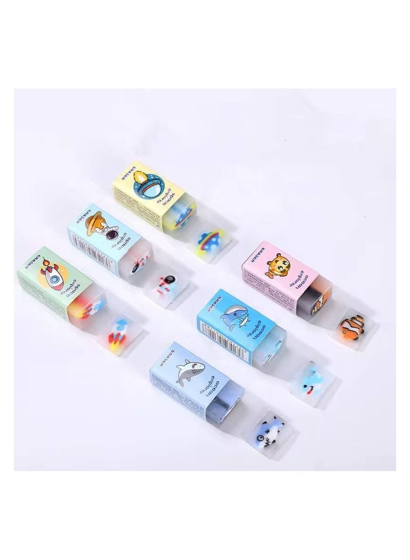 استيكة الشفافة بأشكال اسماك  الشكل المجسم  العلبة : ٣٦ قطعة - Image 1