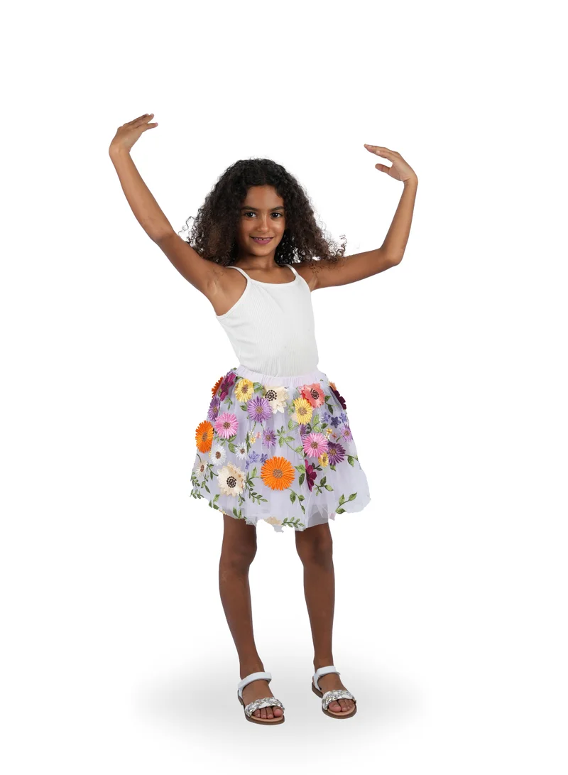 D'Daniela Floral Appliqué Dress