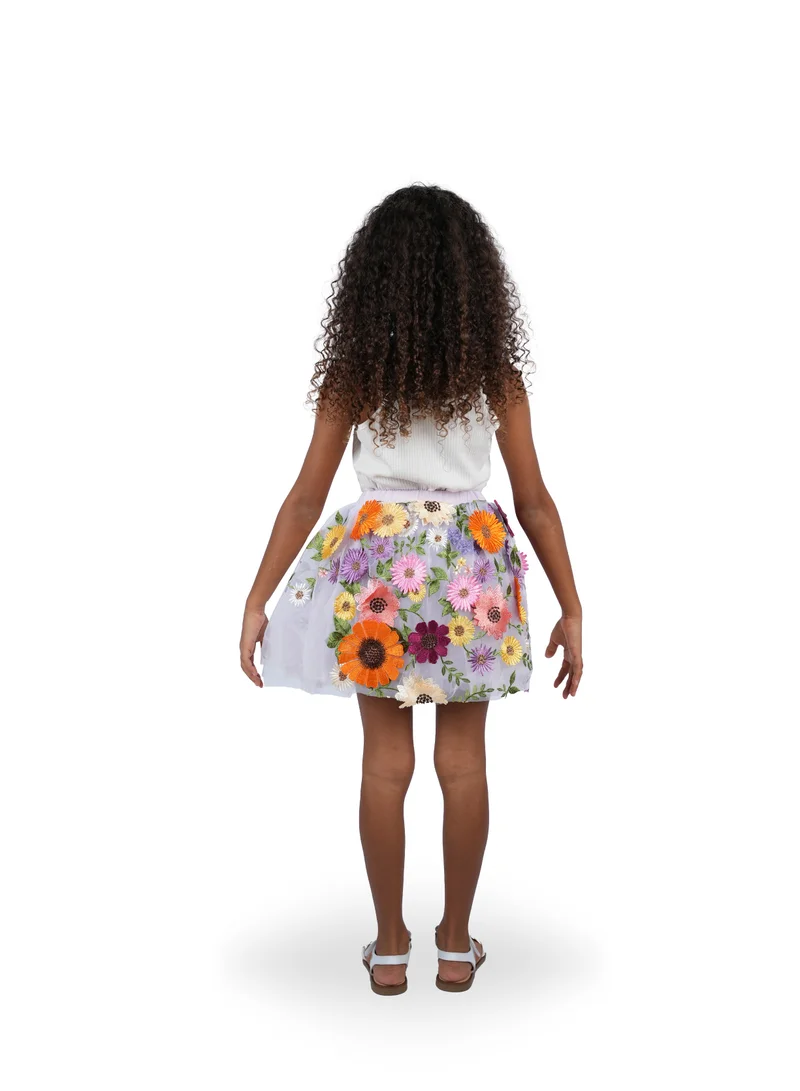 D'Daniela Floral Appliqué Dress