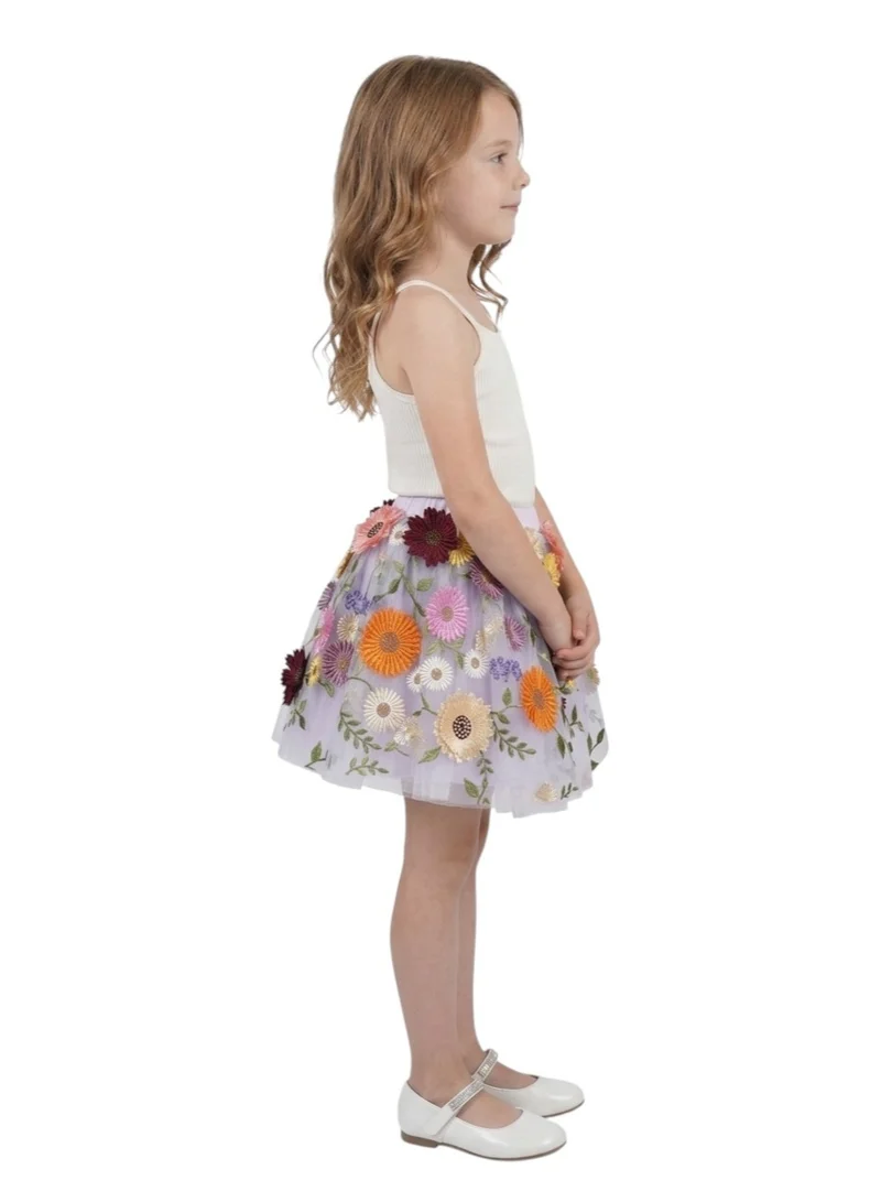 D'Daniela Floral Appliqué Dress