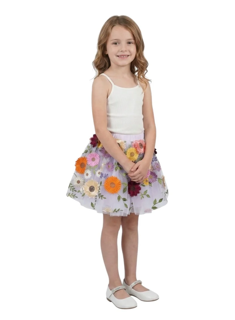 D'Daniela Floral Appliqué Dress