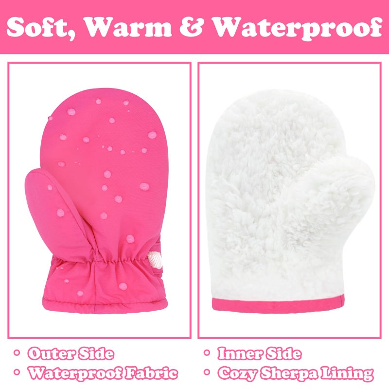 Sarfel Toddler Ski Gloves Waterproof Toddler Mittens Ages 2-4 Toddlers Gloves 2T 4T Kids Winter Glove Toddlers Snow Mittens 3T - Image 5