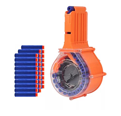 Twiddler Toys 25 Round Drum Magazine for Nerf NStrike Elite Series with 30 Refill Darts - Image 1