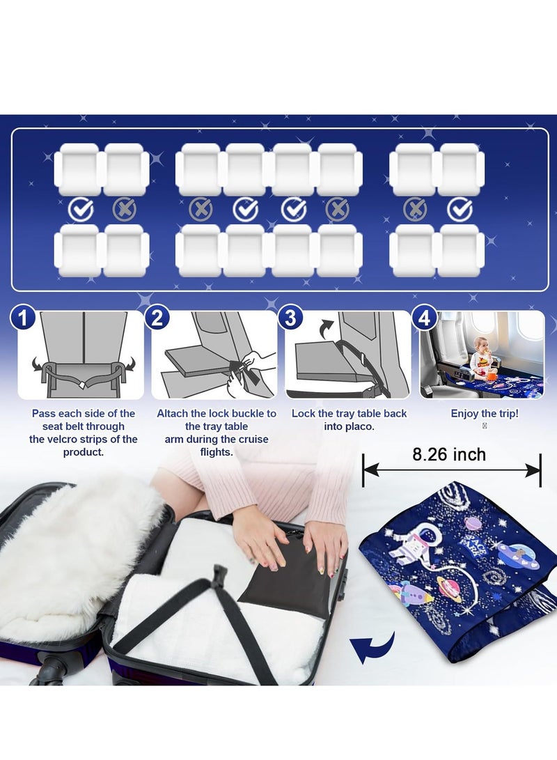 XiuWoo Toddler Airplane Bed,Kids Airplane Bed with Quilt for Kids,Safe and Cozy Airplane Bed for Toddlers,Bunk Airplane seat Extender for Kids,Toddler Airplane Travel Essentials - Image 3