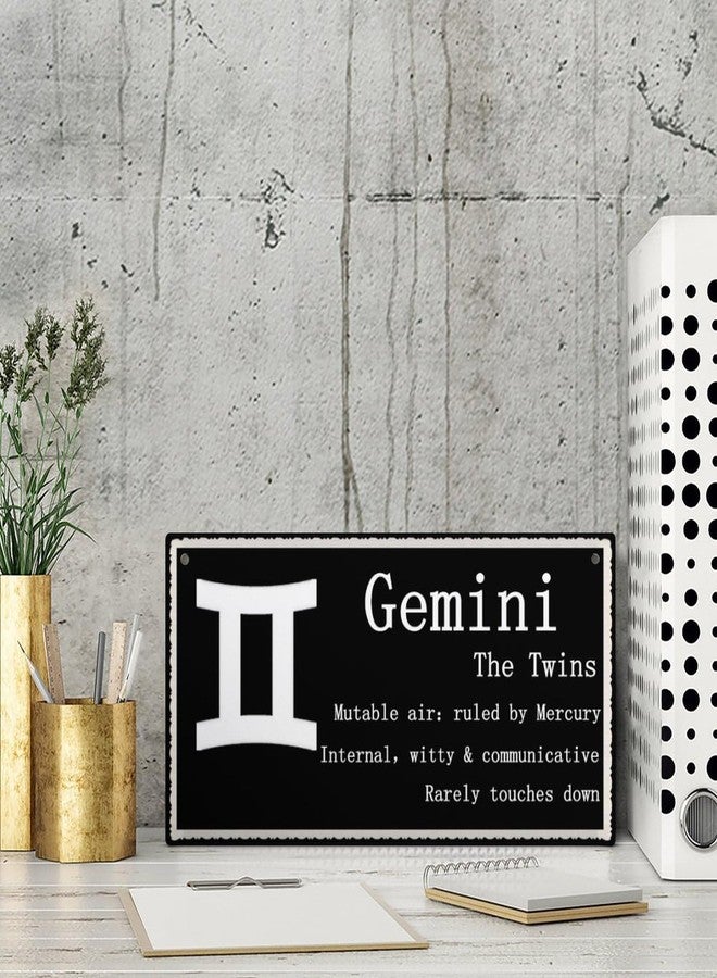 Henntile Gemini The Twins - Beautiful Spiritual Gift Astrology Sign of The Zodiac Plaque 6 inch by 12 inch Hanging Sign, Decorative Wood Sign Home Decor,Wall Art - Image 4
