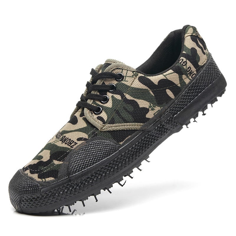 Men'S Spring Liberation Shoes Training Shoes Student Military Training Shoes Wear-Resistant Breathable Non-Slip Rubber Shoes Work Site Work Protection Shoes - Image 1