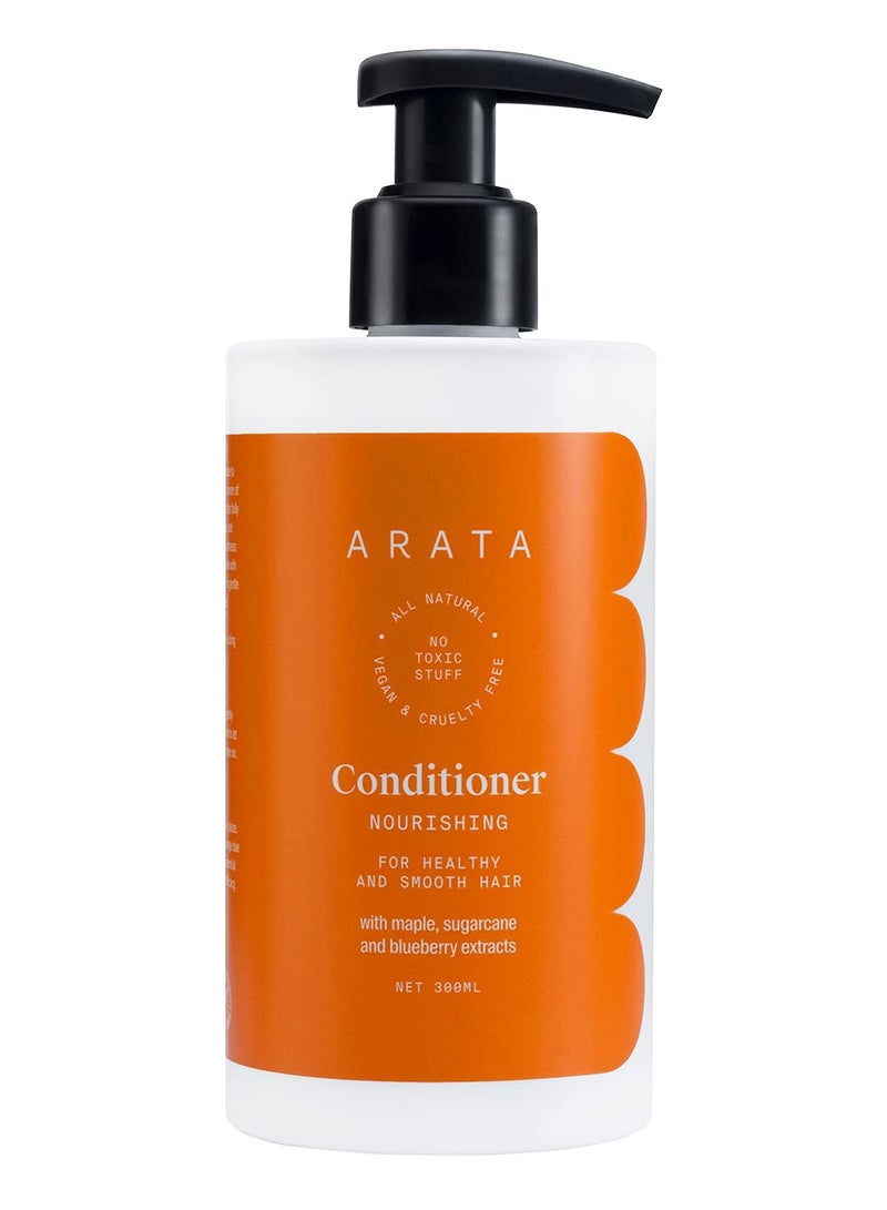ARATA Paraben & Silicon Free Hair Conditioner -300 Ml | With Maple, Sugarcane & Blueberry Extracts | Vegan & Cruelty-Free for Healthy & Smooth Hair | For Women & Men - Image 1