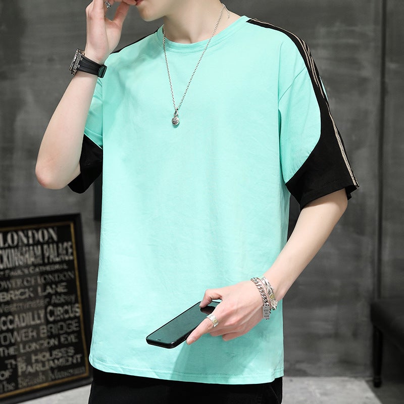 2024 Fashion Men'S Short Sleeve Cotton Crew Neck T-Shirt Simple Joker A Generation Of Hair - Image 4