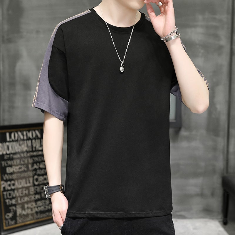 2024 Fashion Men'S Short Sleeve Cotton Crew Neck T-Shirt Simple Joker A Generation Of Hair - Image 3