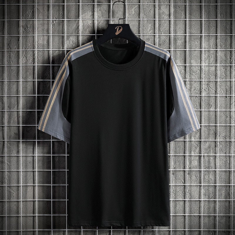 2024 Fashion Men'S Short Sleeve Cotton Crew Neck T-Shirt Simple Joker A Generation Of Hair - Image 1