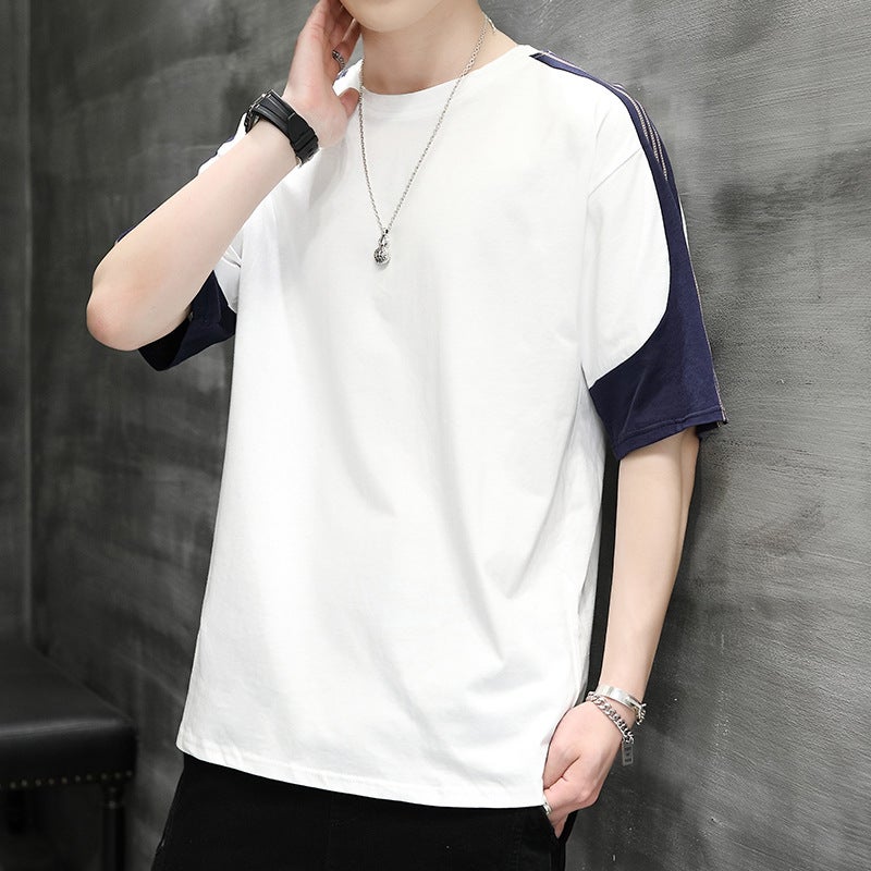 2024 Fashion Men'S Short Sleeve Cotton Crew Neck T-Shirt Simple Joker A Generation Of Hair - Image 2
