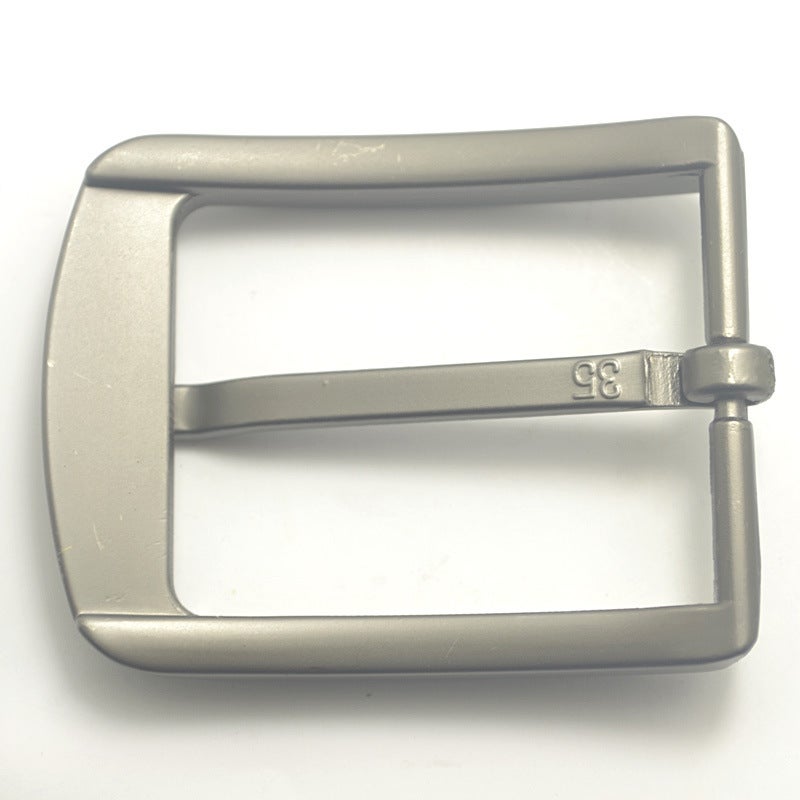 Mens Square Pin Buckle Belt Head Zinc Alloy dumb sweep color  - Image 4