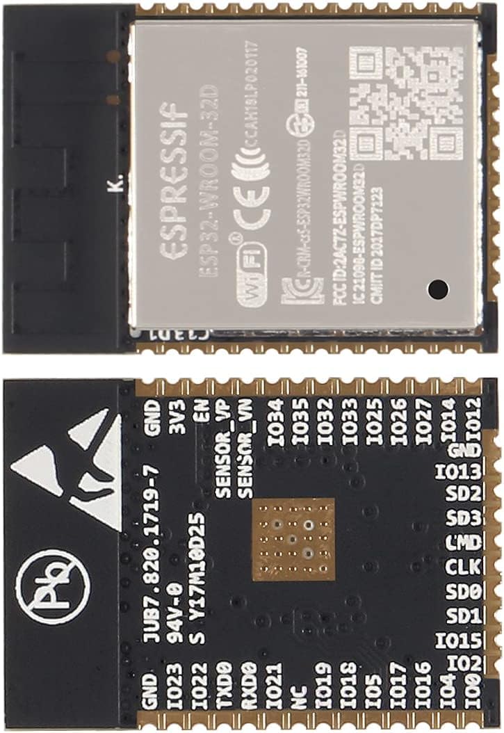 REES52 Espressif ESP-WROOM-32D ESP32 Bluetooth and WiFi Low Power Module integrates ESP32-D0WD Generic Wi-Fi+BT+BLE MCU Modules for Voice Encoding Music Streaming and MP3 Decoding - Image 1