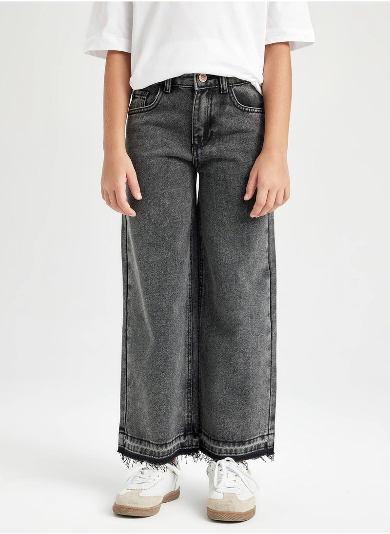 DeFacto - Wide Leg Cargo Pocket Jean Pants - Image 1
