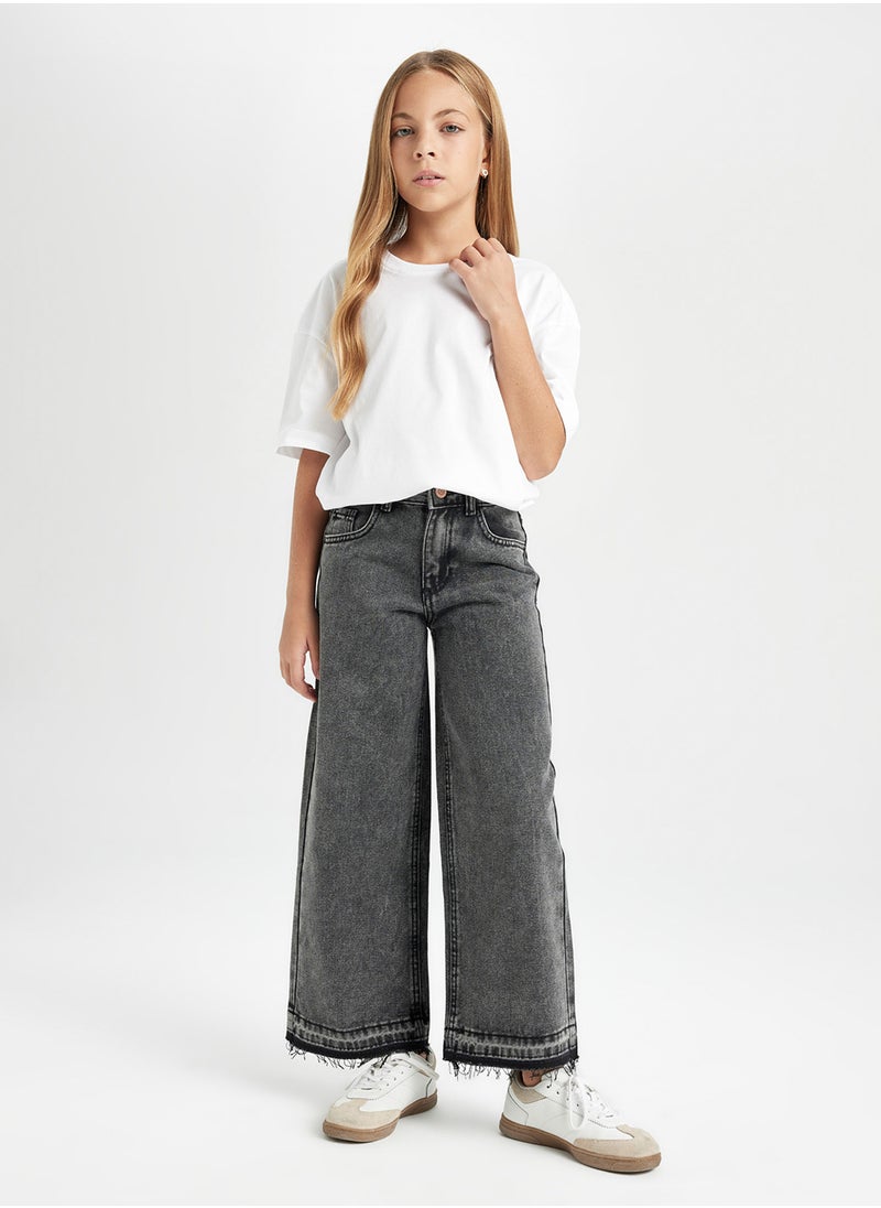DeFacto - Wide Leg Cargo Pocket Jean Pants - Image 1