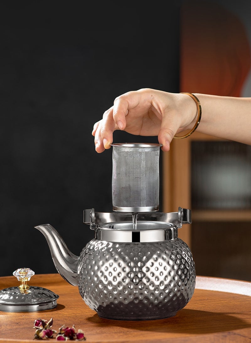 LOOPITYS 1.6L food grade stainless steel teapot is sturdy and durable, suitable for household and household items, and easy to enjoy the fun of brewing tea - Image 4