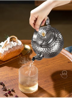 LOOPITYS 1.6L food grade stainless steel teapot is sturdy and durable, suitable for household and household items, and easy to enjoy the fun of brewing tea  - Image 4