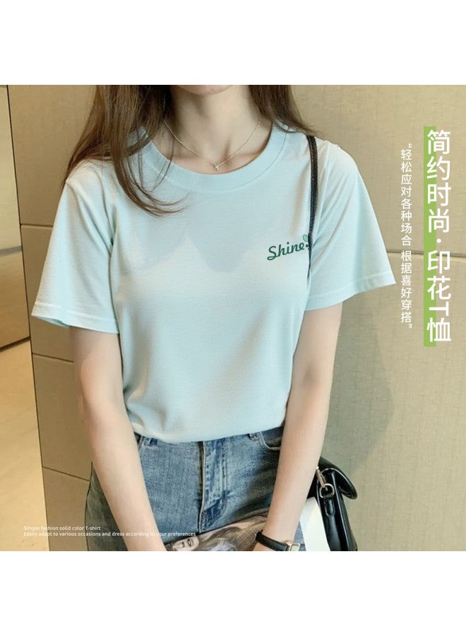 Fenton simple And Versatile Printed Basic Tee - Women's Pure Cotton Short Sleeve T-shirt For Layering Or Standalone Wear - Image 4