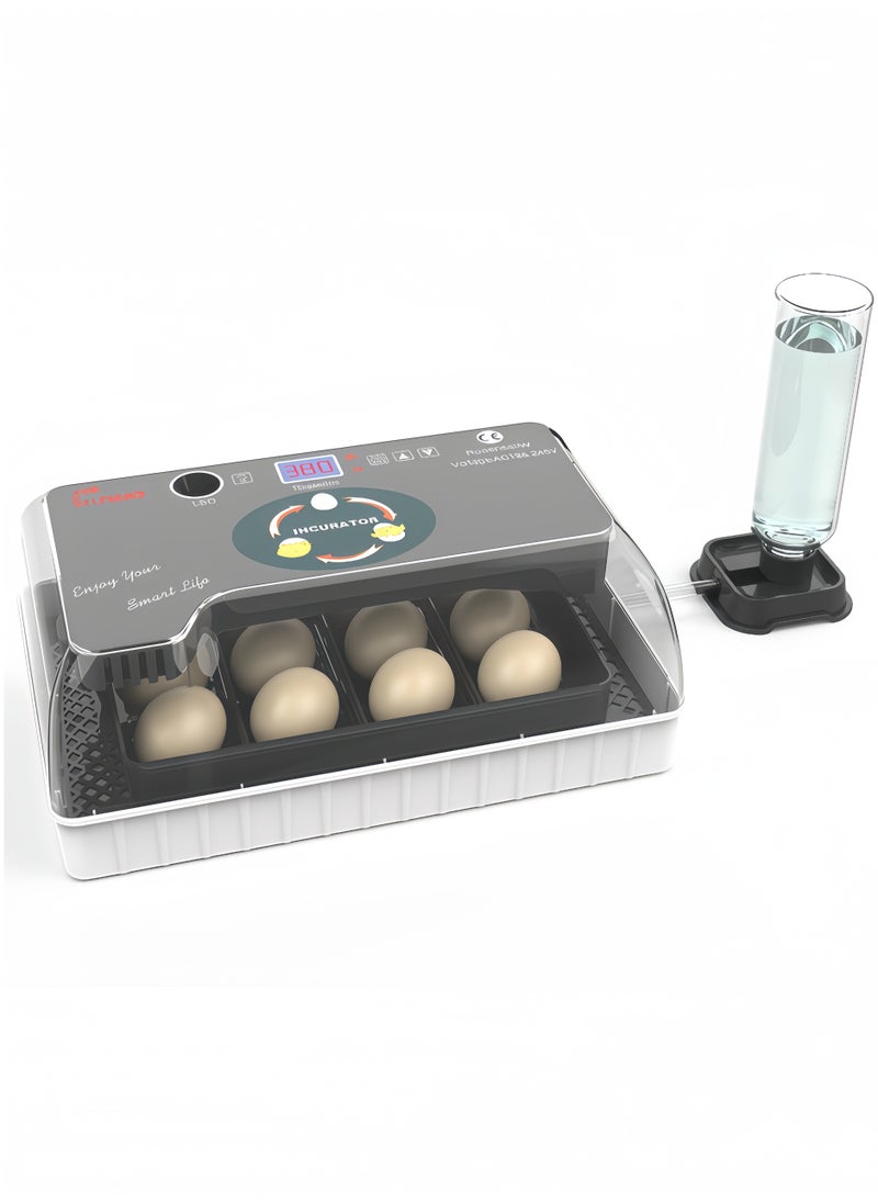 TANGBLIB - Digital Automatic Egg Incubator,Hatching Machine for Eggs Duck Birds Home Use,High-Efficiency Led Lighting Grey - Image 1