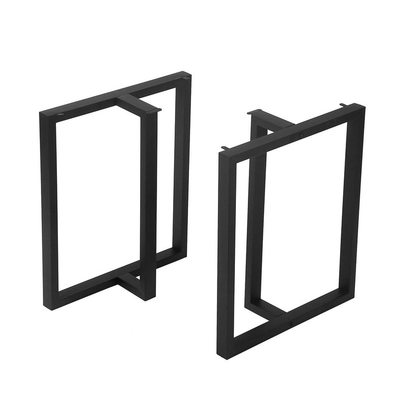 MBQQ Rustic Decor TShape Table Legs Heavy Duty Metal 28 Height 24 Wide Industrial Modern DIY Iron Bench Legs