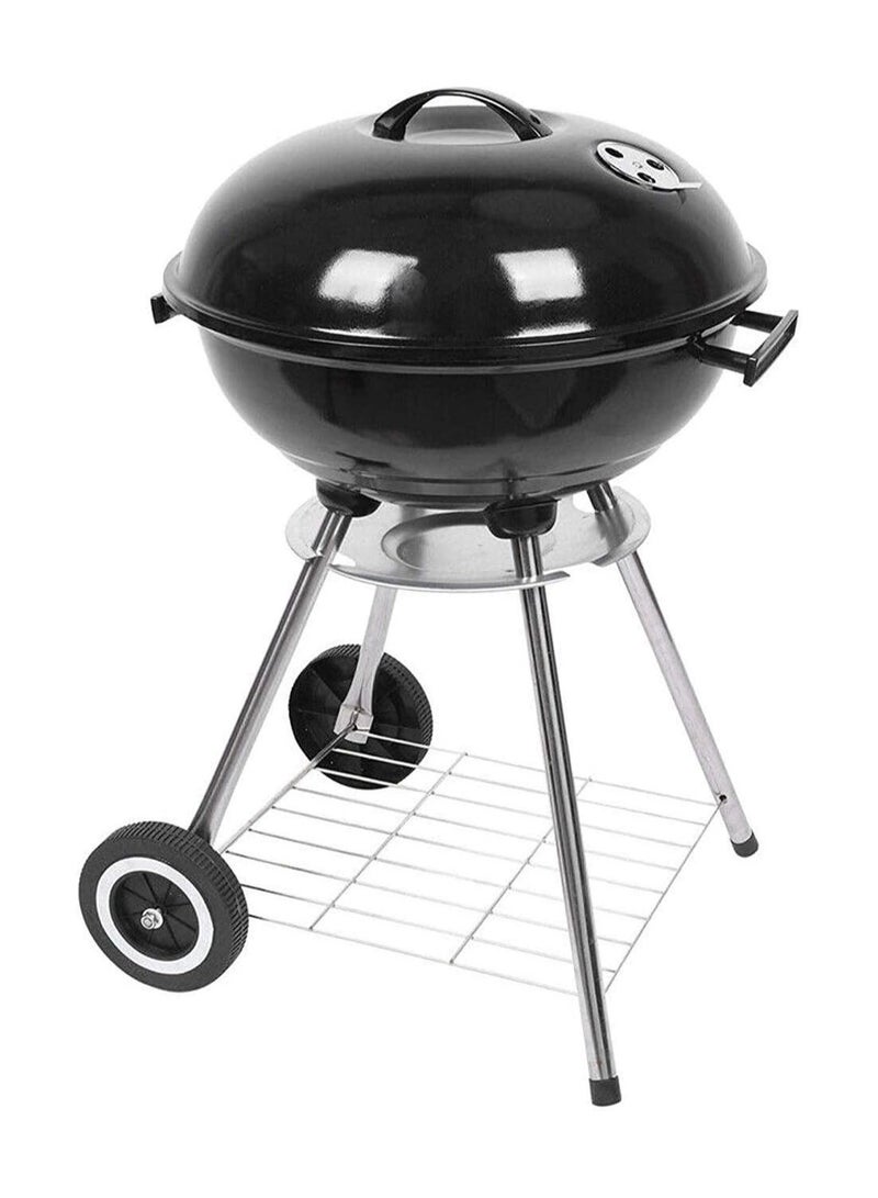 DubaiGallery Portable BBQ Stand Set with Lid, Grill & Wheels – Lightweight Charcoal Barbecue Grill with Lid, Easy to Assemble Indoor and Outdoor Grill Perfect for Camping & Tailgating - Image 2