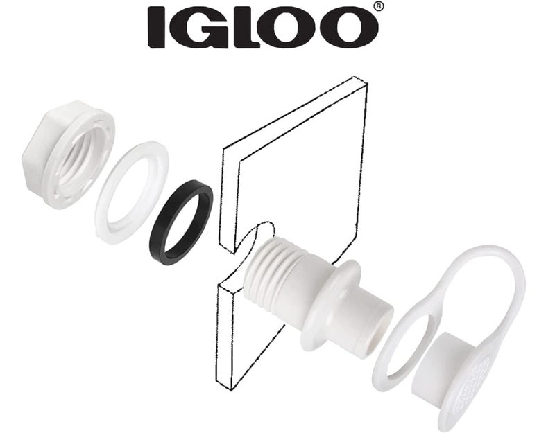 Igloo Cooler Replacement Standard Triple Snap Drain Plug (2pk) - Image 3