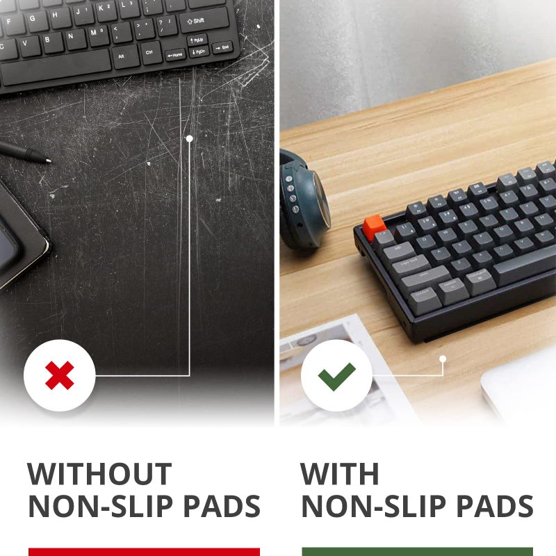 X-Protector Rubber Strip - 8 PCS Non Slip Pads - Black Universal Grip Strips - Self-Adhesive - Premium Feet for Keyboard, Appliances - Image 3