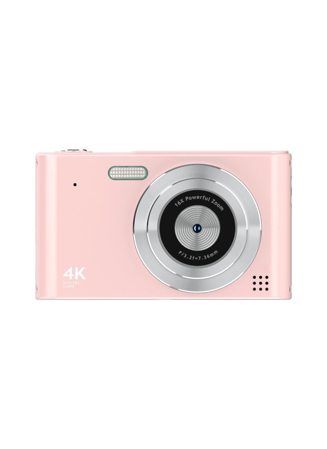 Generic - High-definition Digital Camera CCD Student Party Campus Card Machine Photo Video Retro Travel Gift-Color:H15 Pink (hd Large Screen) + 32g Memory Card + Card Reader + Android Otg Adapter - Image 1