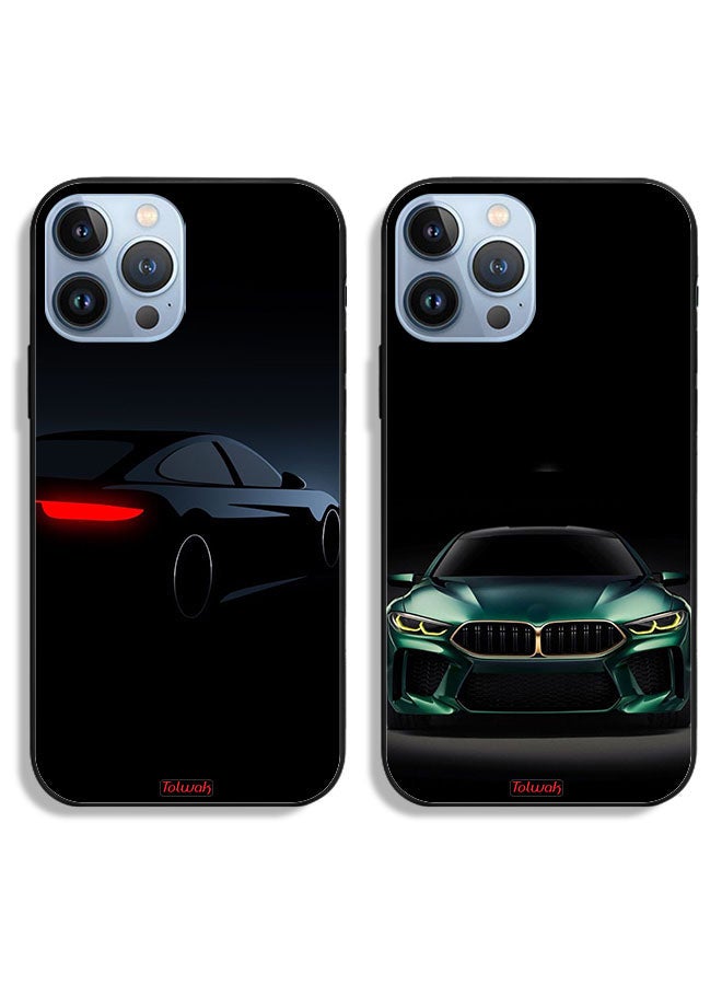 Tolwak Two Cases For Apple iPhone 13 Pro Max Protective Covers BMW and Dark Car - Image 1
