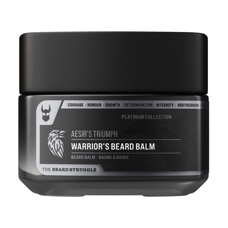 The Beard Struggle Warriors Beard Balm  Platinum Collection Aesirs Triumph  NonGreasy LowHold Formula Luxurious CologneGrade Fragrances 100 Natural and PlantBased Ingredients  50g