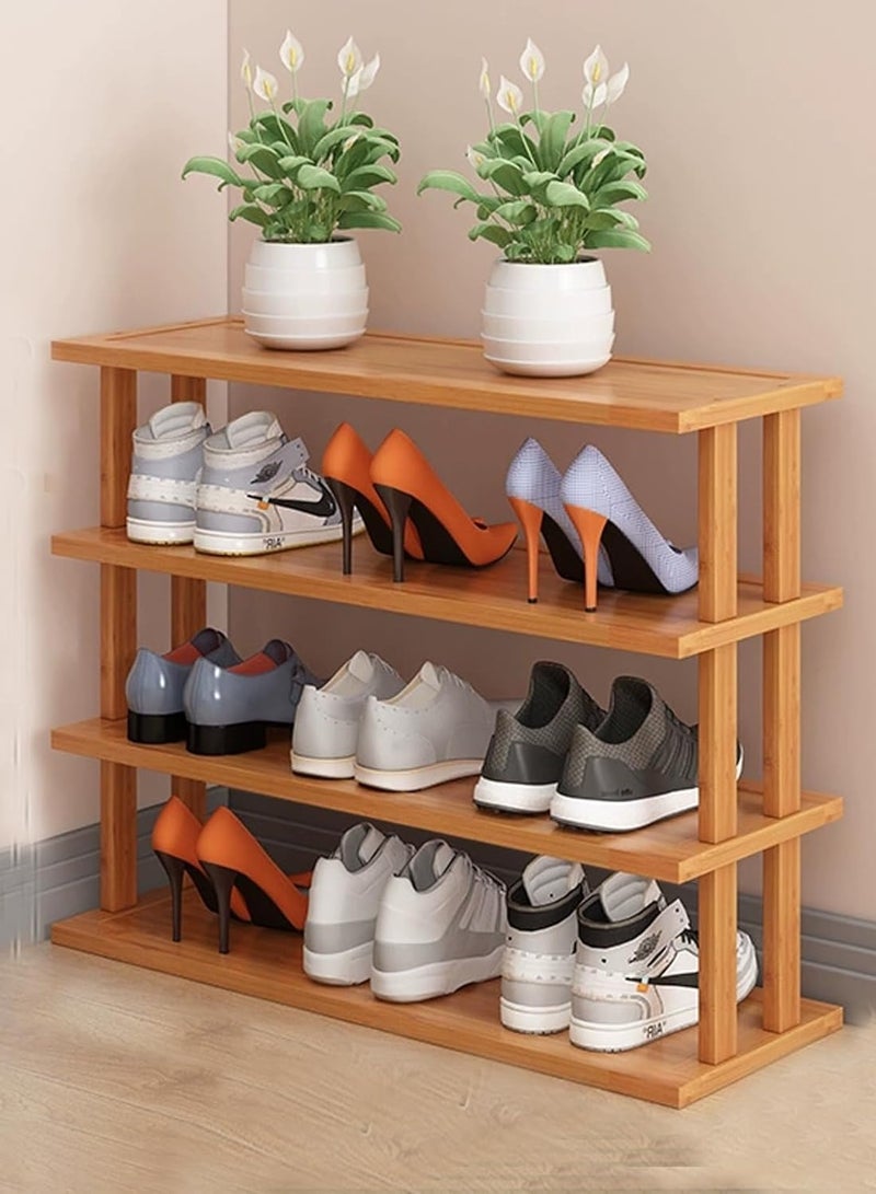 HOME TASTE Premium Bamboo Shoe Rack – Eco-Friendly, Waterproof, & Space-Saving Organizer for Entryway, Bedroom, Office – Easy Assembly - Image 3