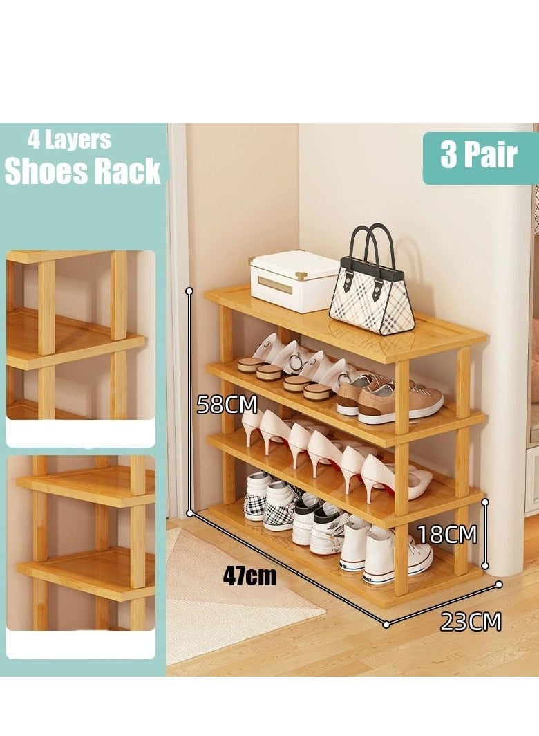 HOME TASTE Premium Bamboo Shoe Rack – Eco-Friendly, Waterproof, & Space-Saving Organizer for Entryway, Bedroom, Office – Easy Assembly - Image 2