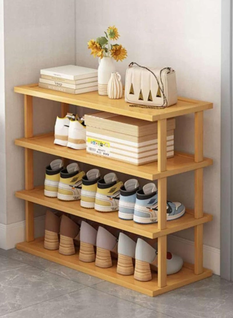HOME TASTE Premium Bamboo Shoe Rack – Eco-Friendly, Waterproof, & Space-Saving Organizer for Entryway, Bedroom, Office – Easy Assembly - Image 1