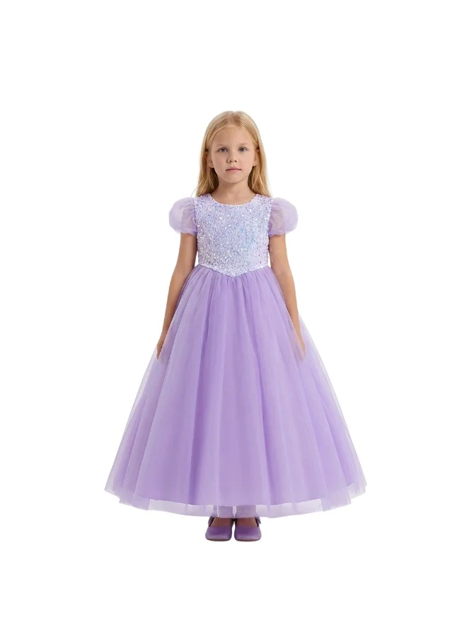 D'Daniela Sequin Bodice Tulle Dress
