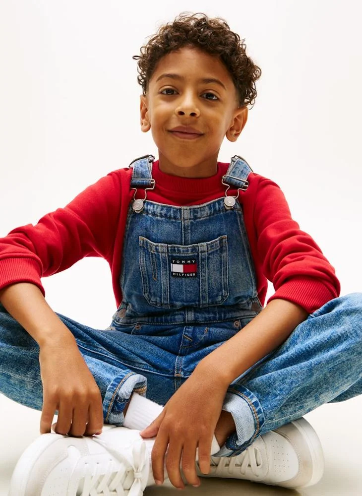 TOMMY HILFIGER Kids Heritage Flag Denim Dungaree