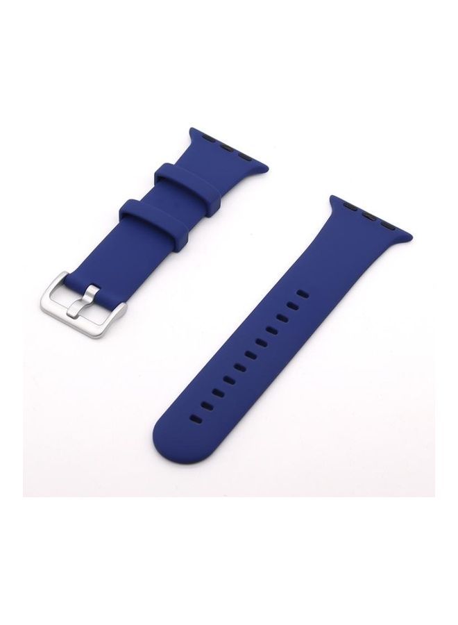 NIBEMINENT Replacement Watchband For Apple Watch Series 7/6/5/4/3/2/1/SE 42/44/45mm Dark Blue - Image 1