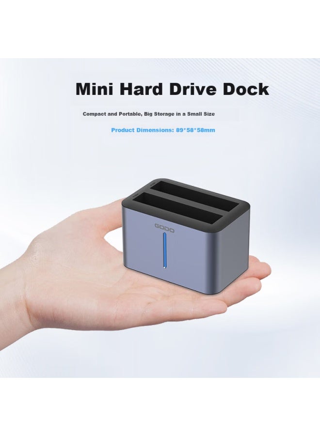 Godo o Dual-bay Mechanical Hard Drive Enclosure, 2.5-inch Sata Universal External Ssd And Hdd Case, Compatible With Laptops And Desktop Computers - Image 2
