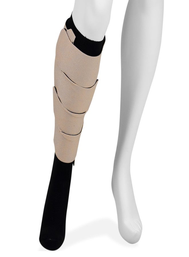 Juzo Reversible Versatile Support 30-60mmHg Ankle Compression Wrap, Black, L - Image 1