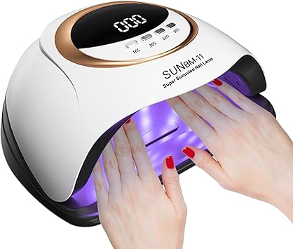 QUEMISS UV Led Nail Lamp 4 Timers HighPower 280W Gel Nail Polish Dryer Gel Nail LampLCD Display with Automatic Sensor Portable DualSpeed Drying for Nail Lamp Suitable for Home Salons - Image 1