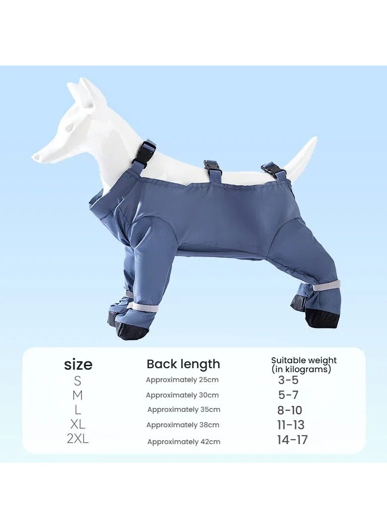 general Pet Dirt-Proof Four-Leg Pants Dog Outing Belly Cover Dust-Proof Pants Wear-Resistant Waterproof Raincoat for Dogs - Image 4
