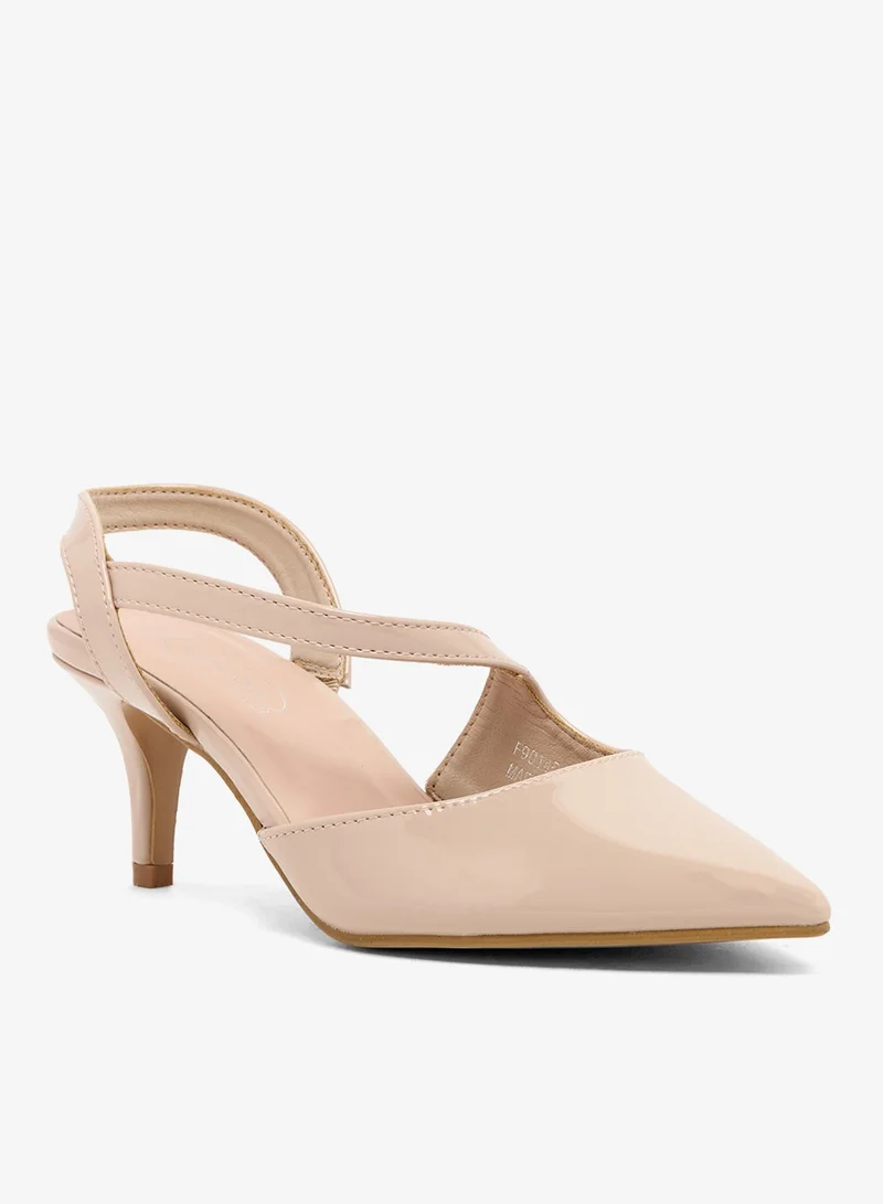 ايلا حذاء بكعب متوسط بحزام خلفي