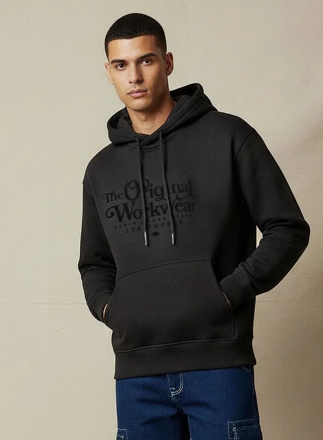 لي كوبر Lee Cooper Men Embroidered Hoodie