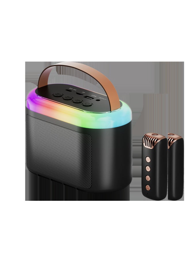 نيوترل Q6 ميكروفون بلوتوث لاسلكي محمول للاستخدام الخارجي والمنزلي، مكبر صوت متكامل مع أضواء جوية ملونة، جهاز صوتي من Kge Bao - Image 1