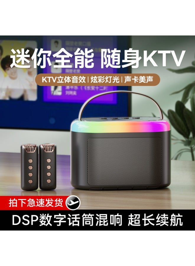 نيوترل Q6 ميكروفون بلوتوث لاسلكي محمول للاستخدام الخارجي والمنزلي، مكبر صوت متكامل مع أضواء جوية ملونة، جهاز صوتي من Kge Bao - Image 2