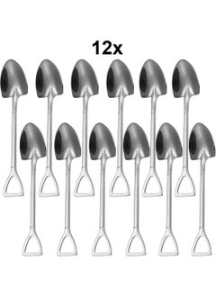 Stainless Steel 12 Pieces Silver Shovel Model Dessert Fruit and Ice Cream Spoon CIN754 - pzsku/Z2B22271B0A7272E81EBAZ/45/_/1726148537/7afeeac7-eeee-412c-b6ea-e64463892825