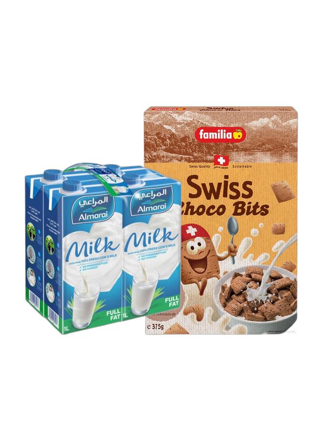 Almarai Long Life Milk Full Fat Plain 1Liters Pack of 4 - Image 1