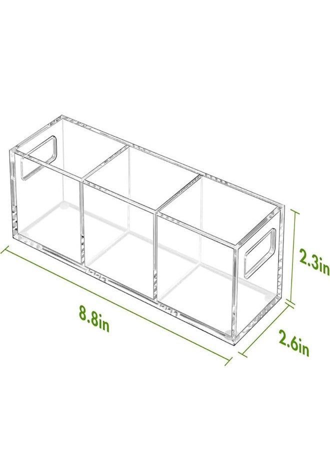 جي شلو منظم أكياس شاي شفاف من الأكريليك من GSHLLO، حامل أكياس شاي صغير شفاف، منظم أكياس سكر بلاستيكي، حامل تخزين كبسولات قهوة، محطة تنظيم قهوة للأدراج وسطح الطاولة - Image 2